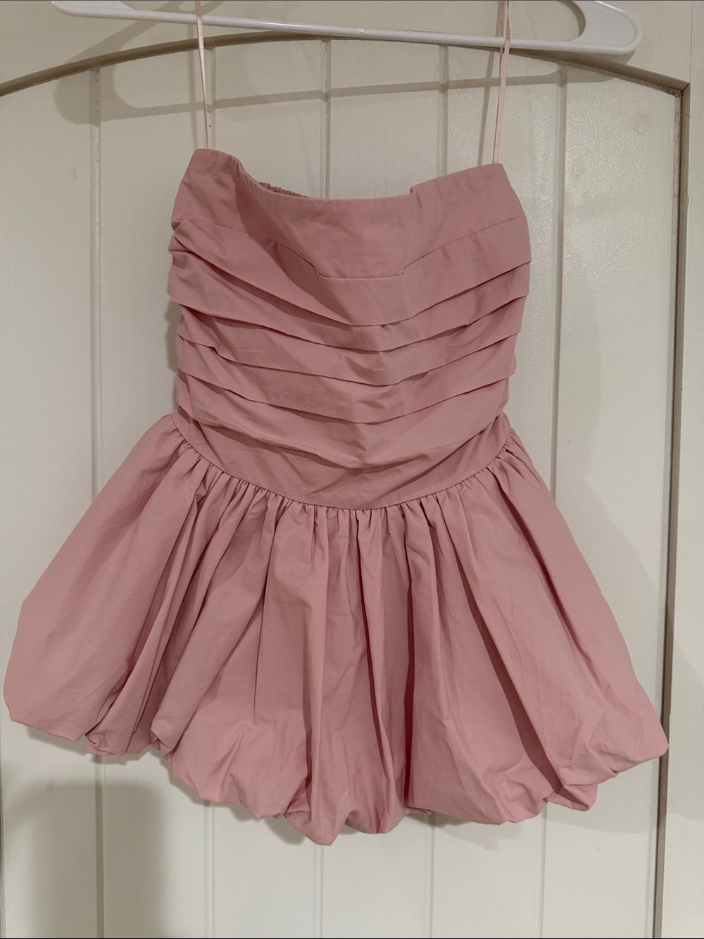 NWT Sofia the Label Pink Strapless Peplum Top